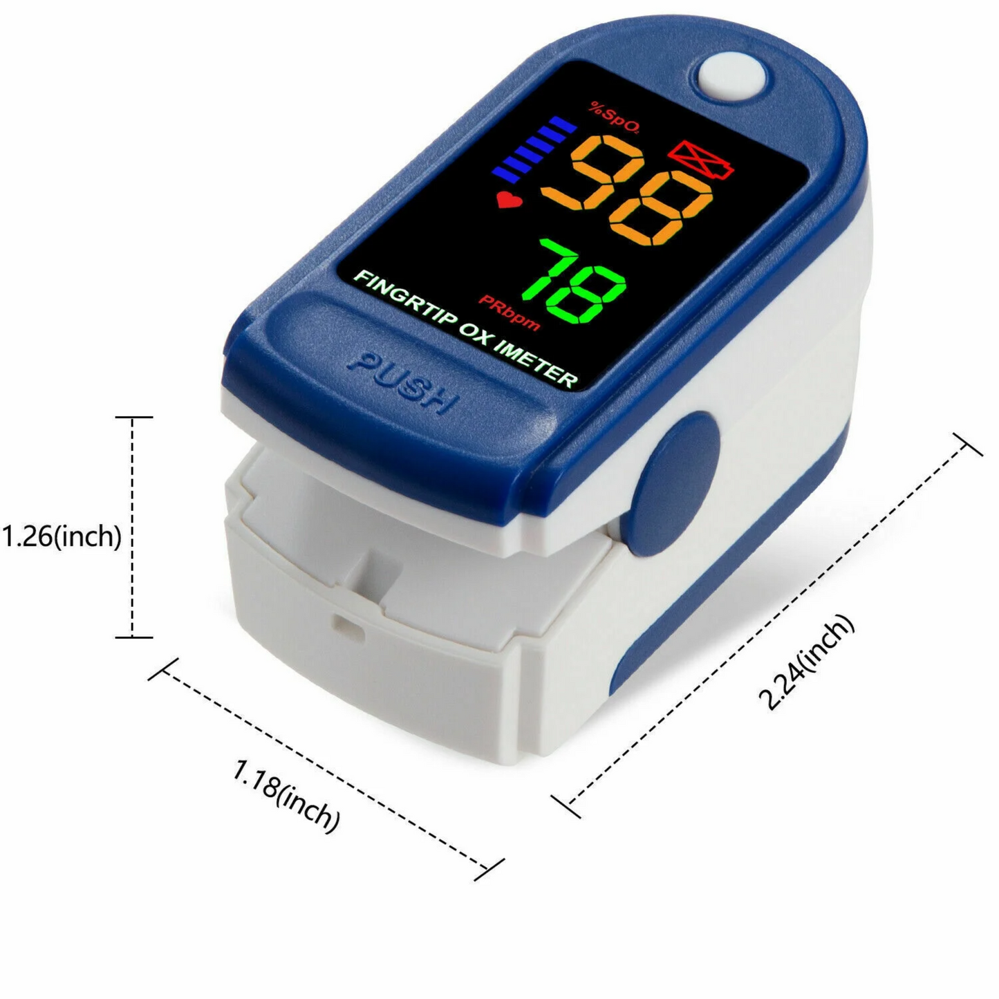 Max Life Fingertip Pulse Oximeter – SpO2 and Heart Rate Monitor for Blood Oxygen Saturation and Real-Time Readings