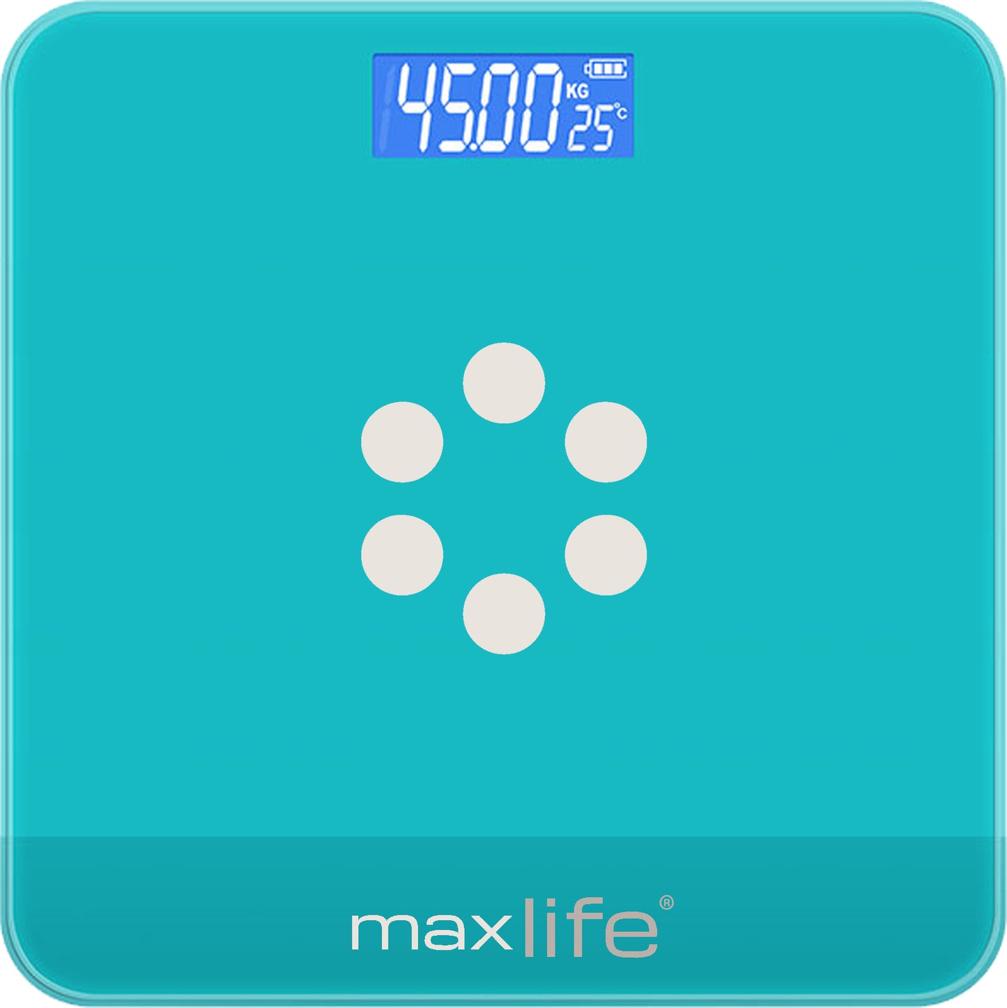 Max Life - Bathroom Scale, Highly Accurate Digital Body Weight Scale, Step-On Technology, LED Display, Sturdy 6mm Tempered Glass, 400lb/180kg