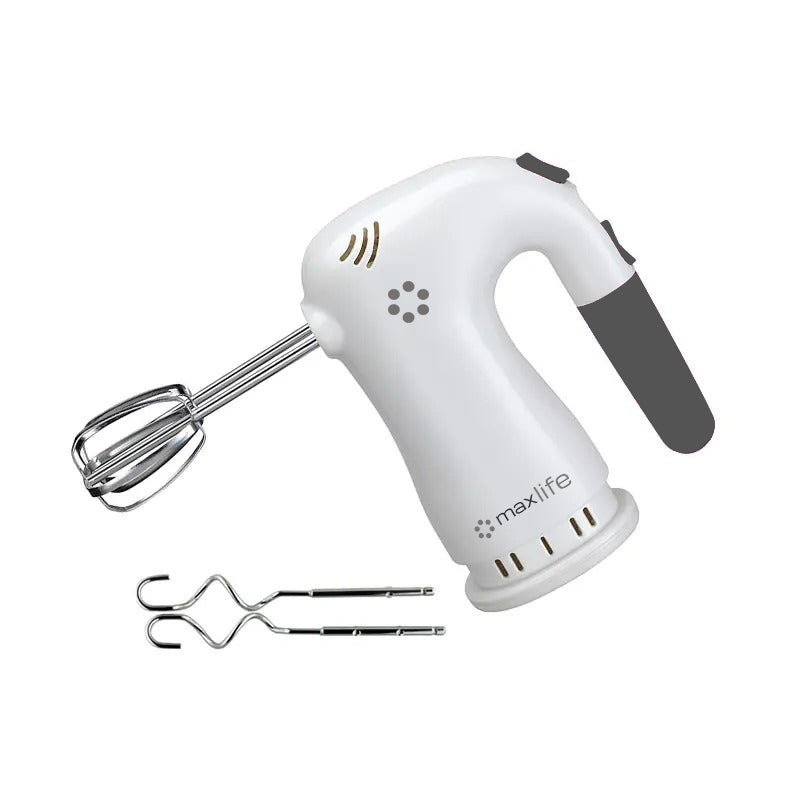 Max Life 5-Speed Electric Hand Mixer, White, With Beater Stand , Superior Power and Efficiency