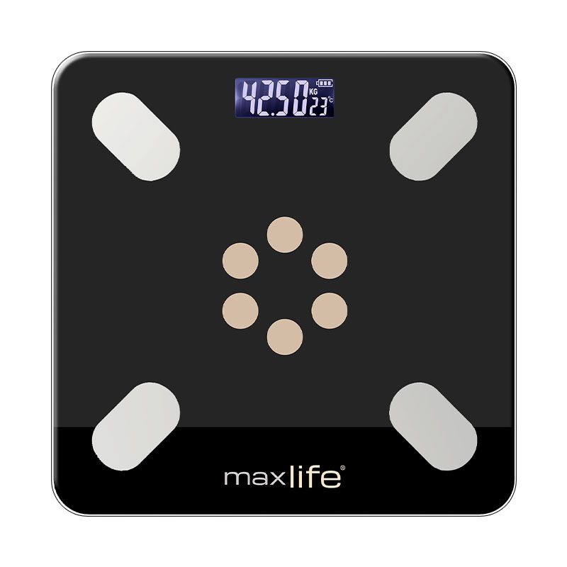 MaxLife Smart Body Fat Scale – Bluetooth Digital Bathroom Scale with OKOK App, Body Composition Analyzer, 400 lbs Capacity, High-Precision, Large LCD Display