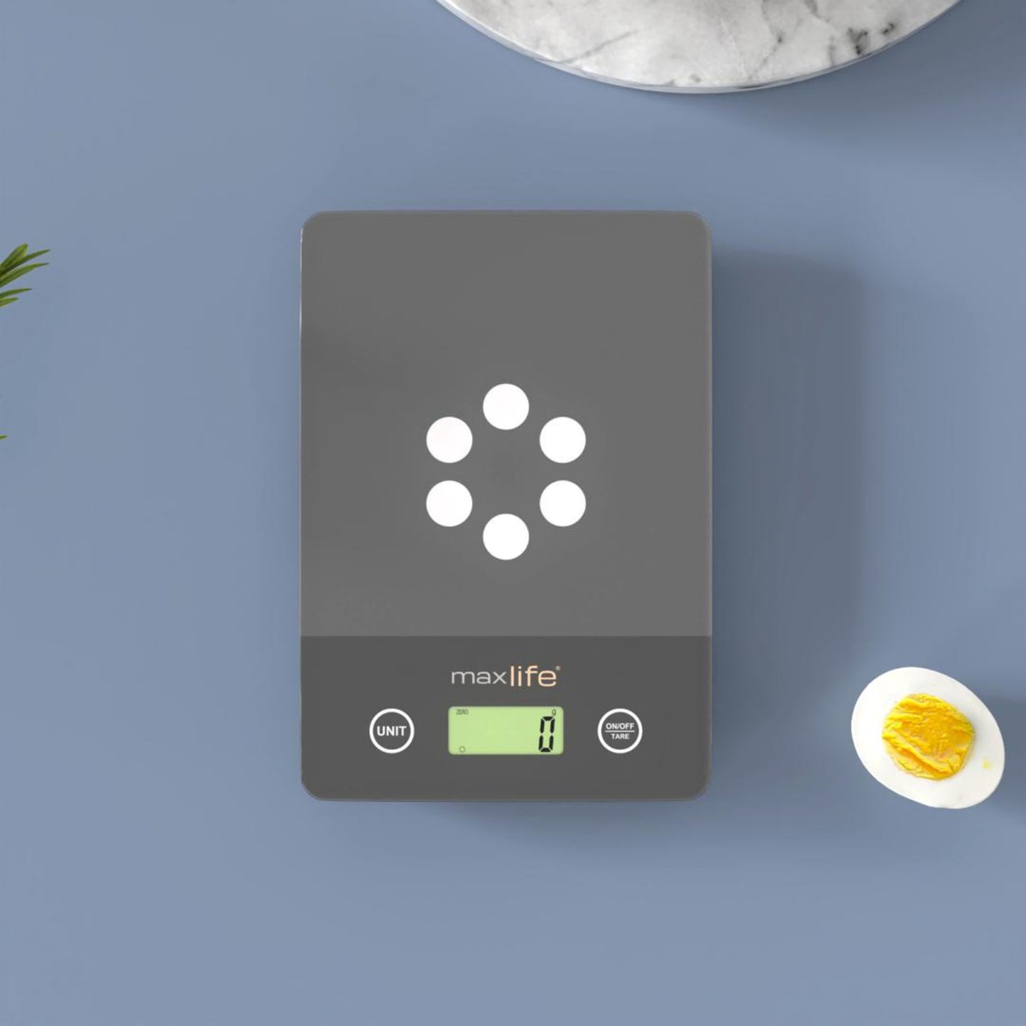 Max Life Digital Scale -Tempered Glass, High Accuracy, Tare, Multi-Unit Measurement Kitchen Scale