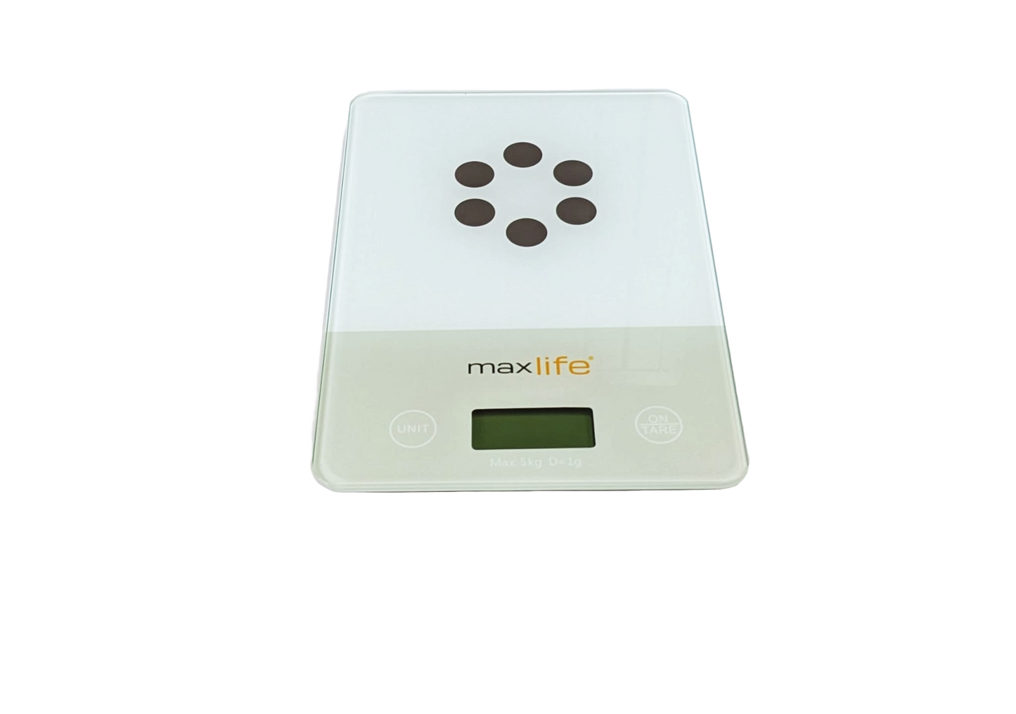 Max Life Digital Scale -Tempered Glass, High Accuracy, Tare, Multi-Unit Measurement Kitchen Scale