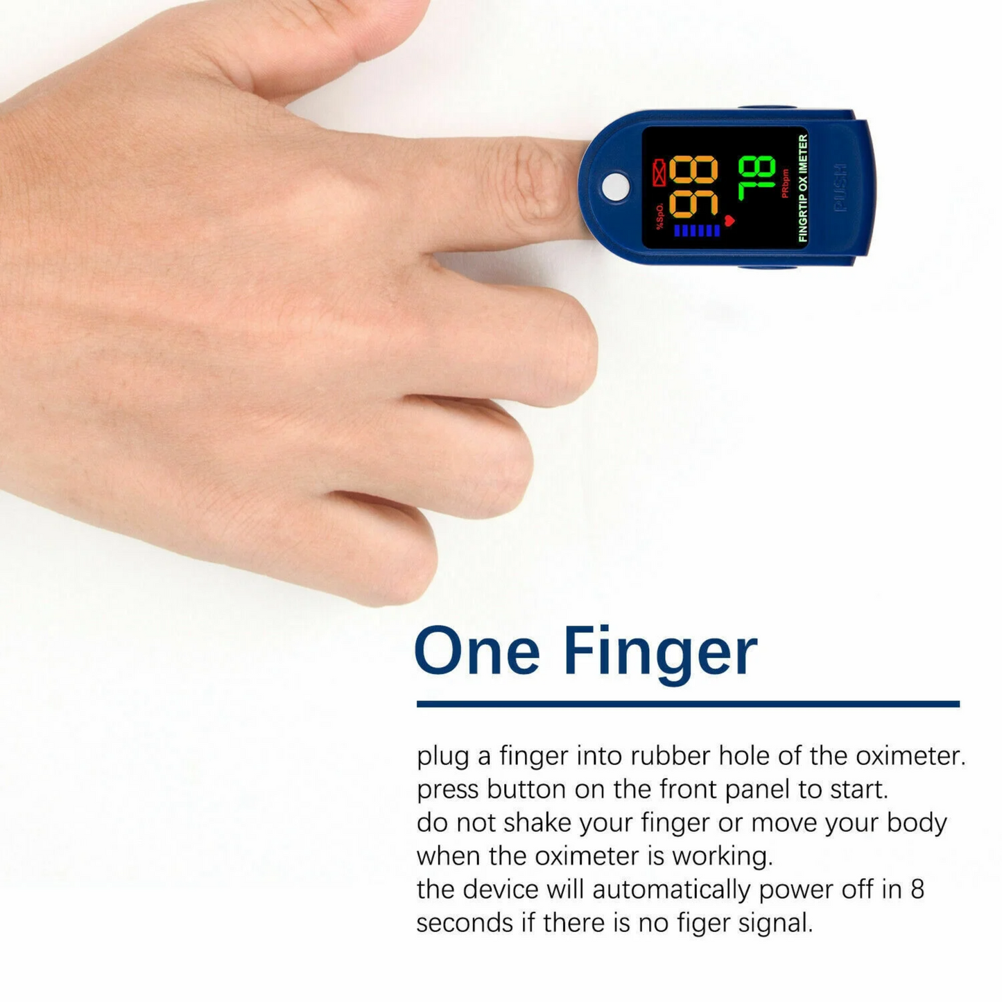 Max Life Fingertip Pulse Oximeter – SpO2 and Heart Rate Monitor for Blood Oxygen Saturation and Real-Time Readings