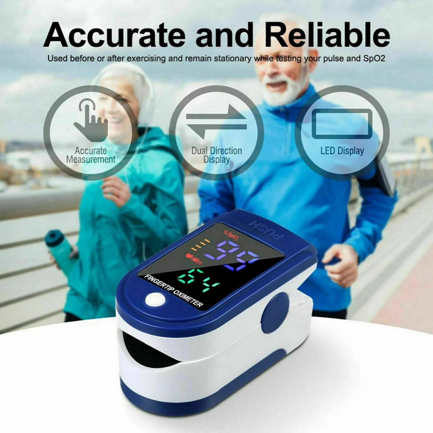 Max Life Fingertip Pulse Oximeter – SpO2 and Heart Rate Monitor for Blood Oxygen Saturation and Real-Time Readings