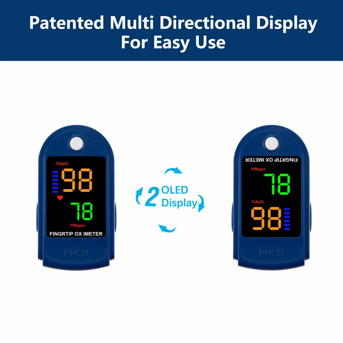 Max Life Fingertip Pulse Oximeter – SpO2 and Heart Rate Monitor for Blood Oxygen Saturation and Real-Time Readings