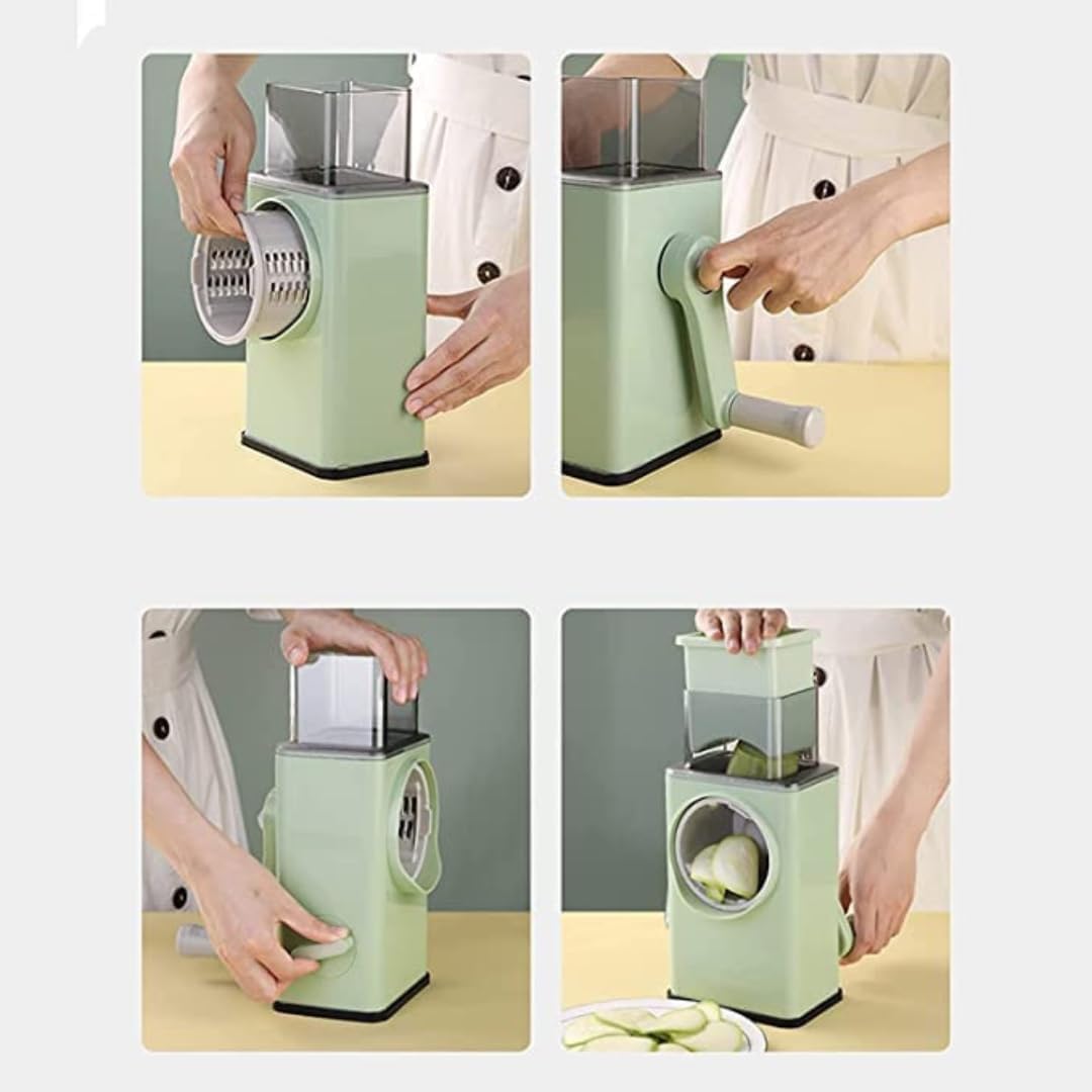 Max Life - Rotary Cheese Grater, Vegetable Slicer, Cutter for Vegetable, Fruit, Cookie, Oreo, Nuts Kitchen Tool - Large Size - 2.46 Cups