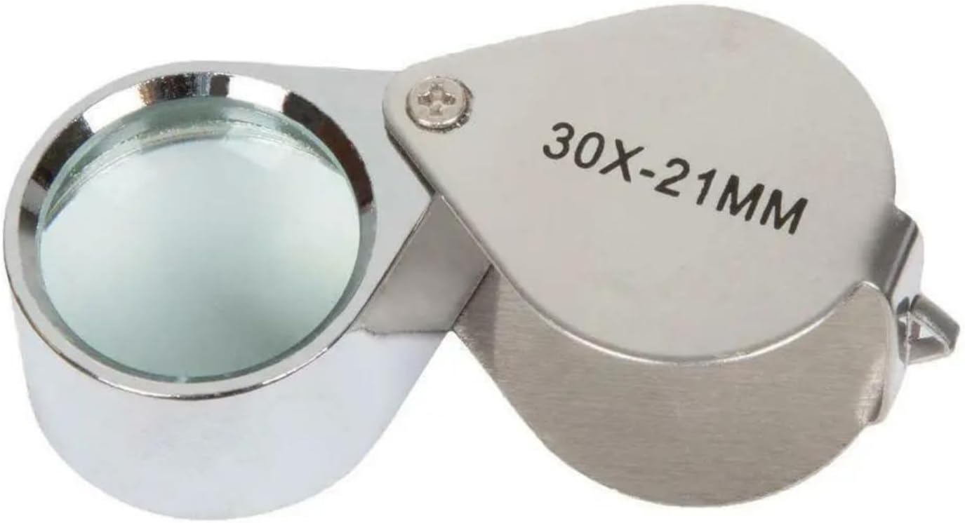 Max Life - Magnifying Glass 30x 21mm Jewelers Eye Loupe Magnifier with Case