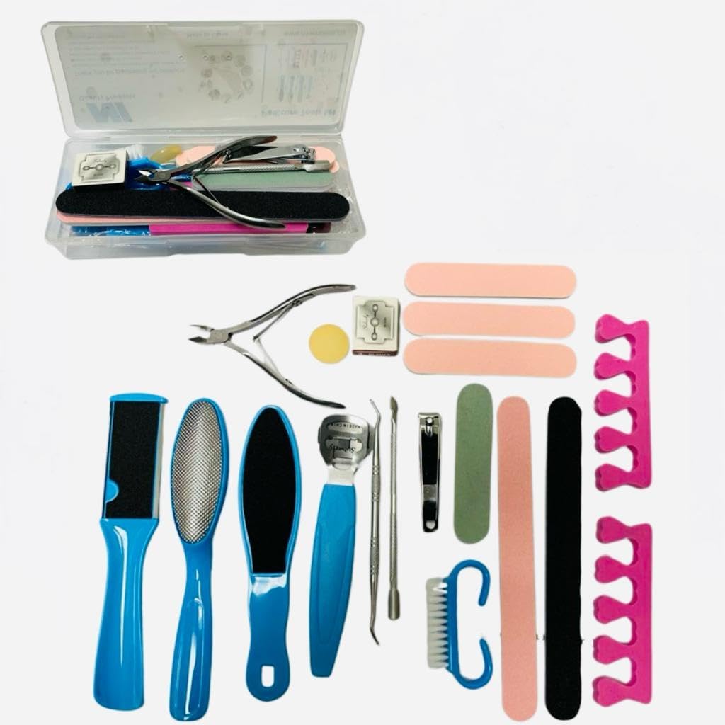 Max Life - Professional Stainless Steel Pedicure Tools Set 20 in 1, Foot Care Kit