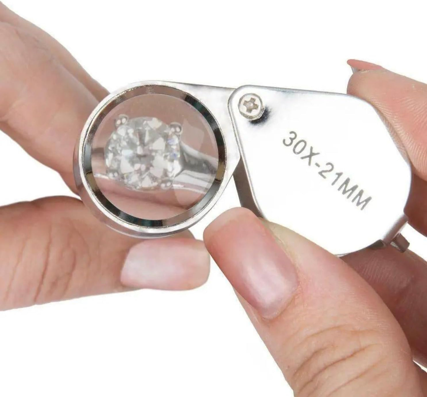 Max Life - Magnifying Glass 30x 21mm Jewelers Eye Loupe Magnifier with Case