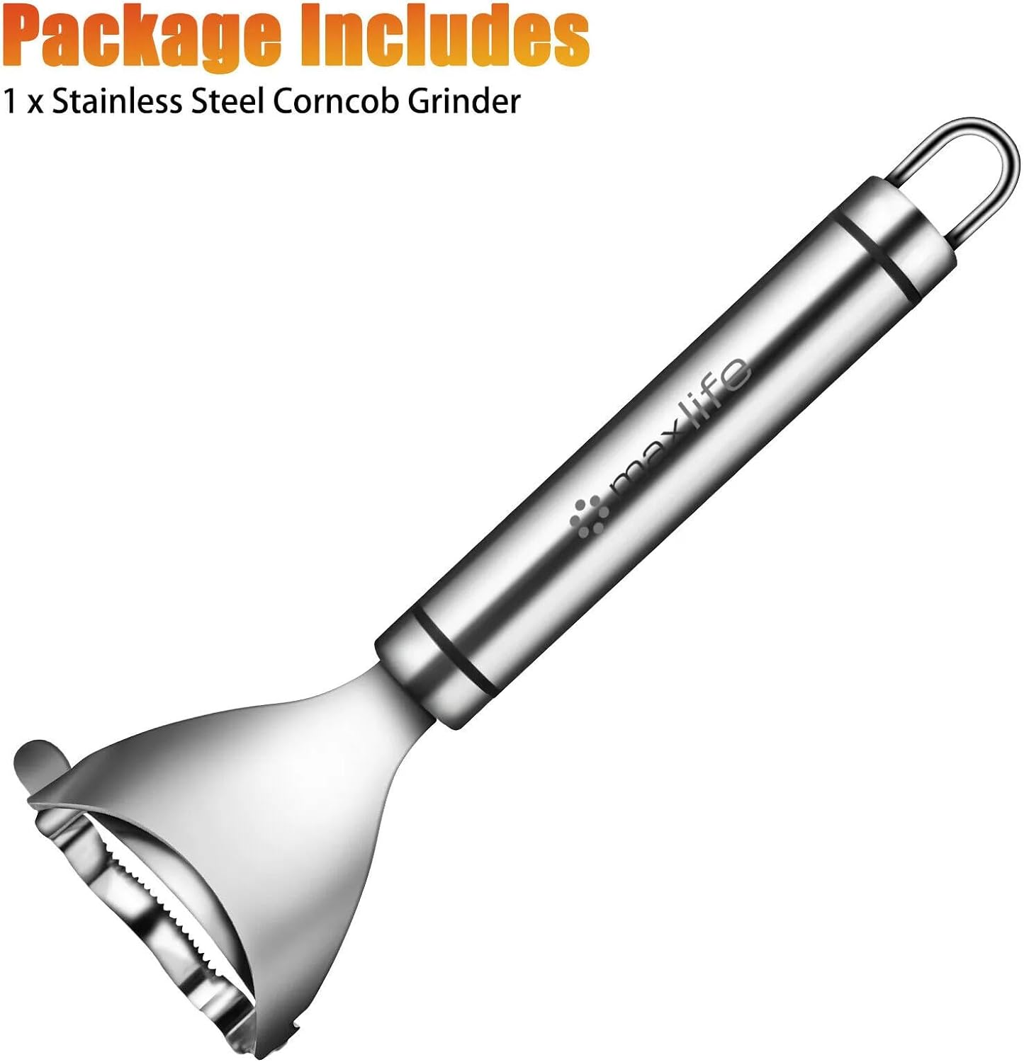Max Life - Stainless Steel Corn Slicer Peeler Thresher Cob Cutter Kernel Remover Kitchen Tool
