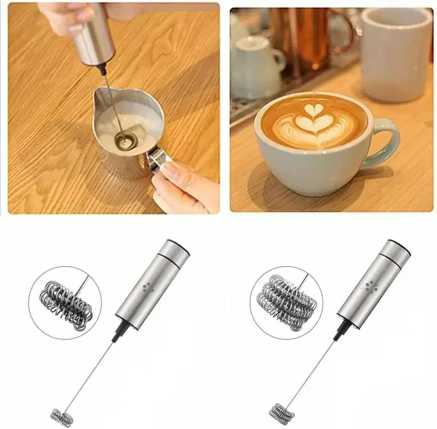 Max Life - Electric Milk Frother Powerful 22000 RPM Motor, Stainless-Steel Drink Foamer Whisk Mixer Stirrer Coffee Eggbeater Cappuccino Latte Maker