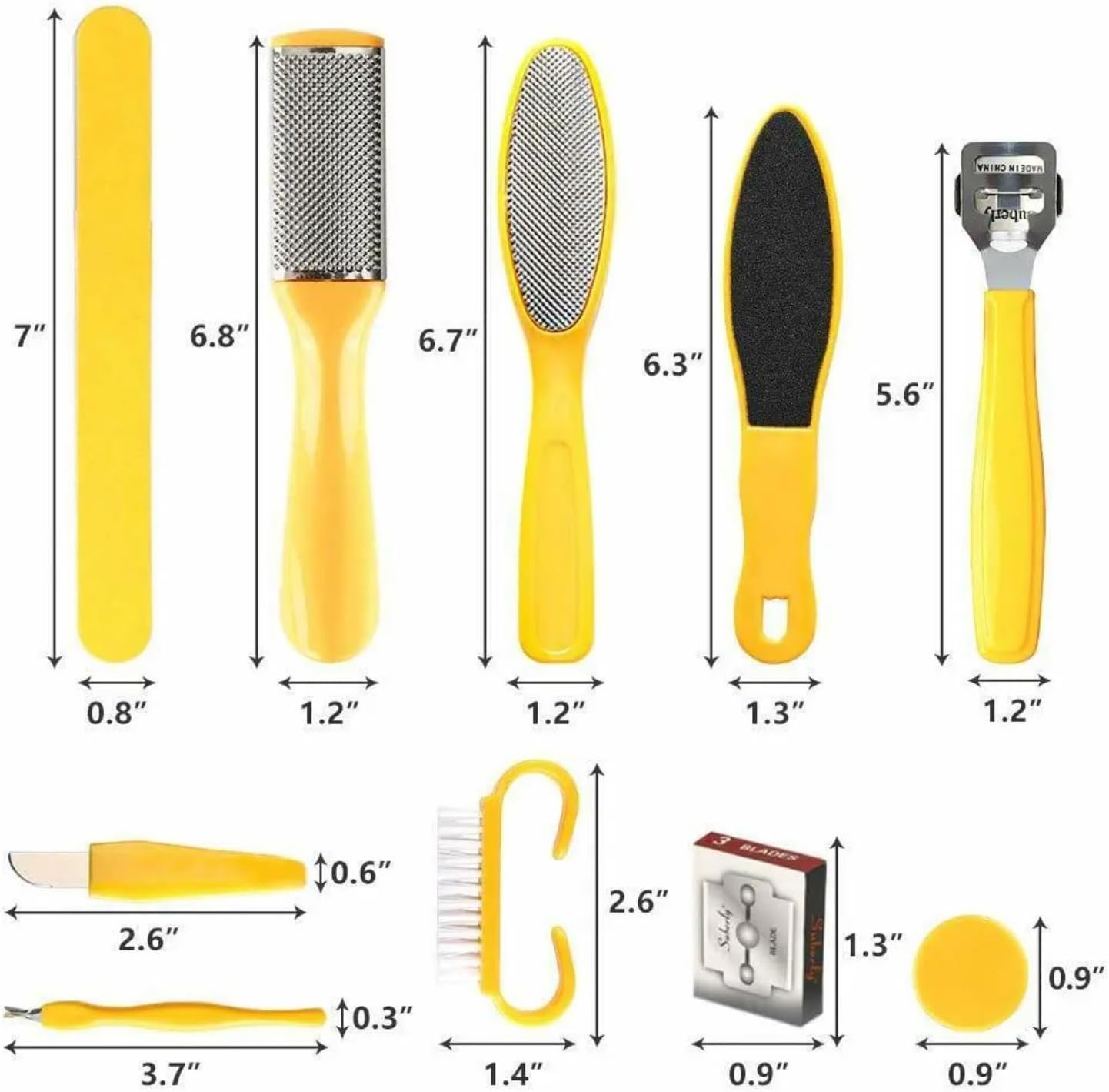 Max Life - Professional Stainless Steel Pedicure Tools Set 10 in 1, Foot Care Kit, Nail Toe Cutter