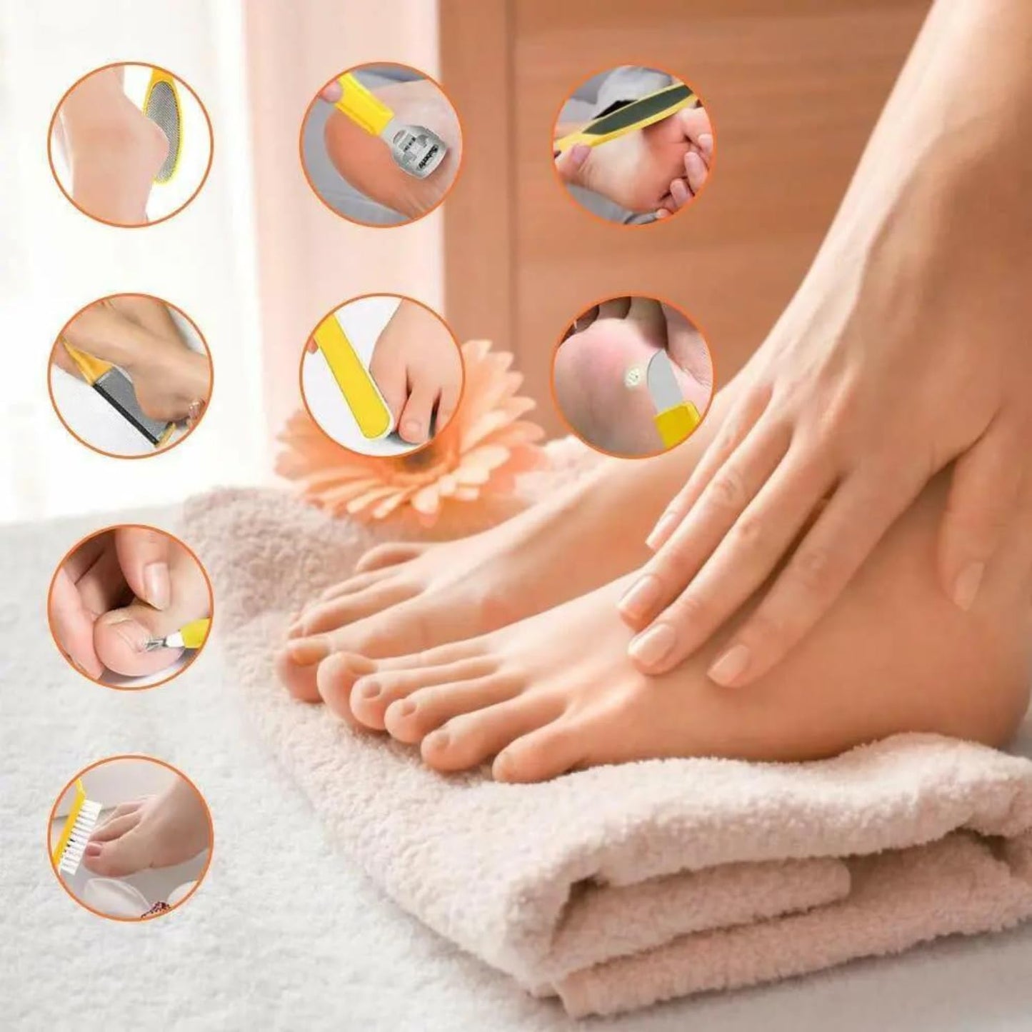 Max Life - Professional Stainless Steel Pedicure Tools Set 10 in 1, Foot Care Kit, Nail Toe Cutter