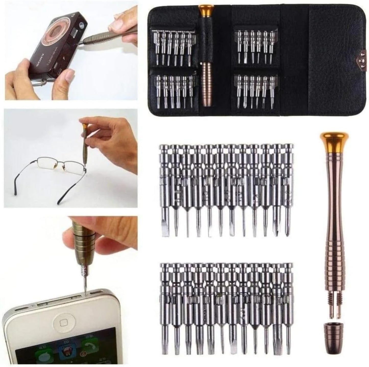 Max Life - Small Mini Precision Screwdriver 25 Pcs Set, Magnetic Bits, For Mobile Phones, Watch Jewelry Electronic Repair Tools & Home Improvement
