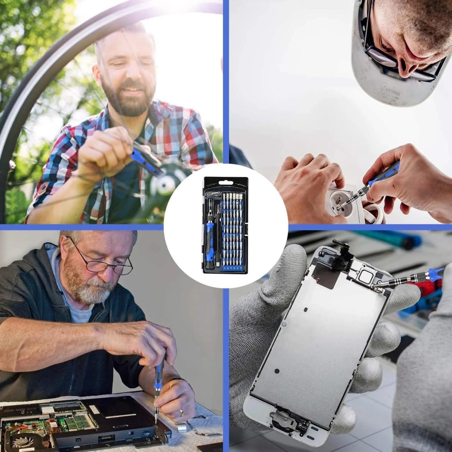 Max Life - Precision Screwdriver Set,60-Piece Electronics Precision Screwdriver In 1 With 56 Bits Multi-Type Magnetic Screwdriver Kit, Stainless Steel Professional Repair Tools Kit For Phone, Laptop, PC, Camera