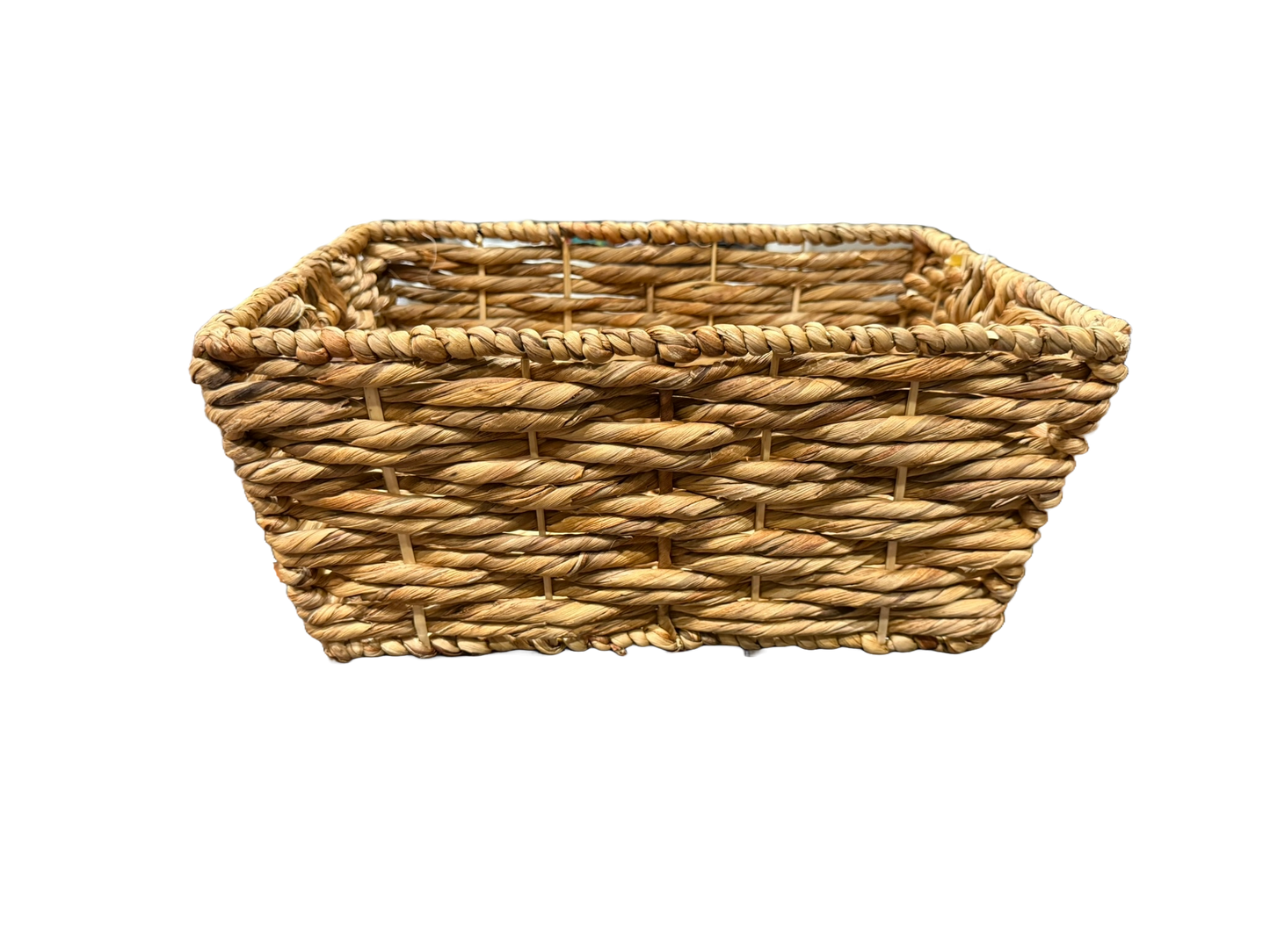 Eden Grace Acacia Wood Kitchen Gift Basket, 11-Piece – Wicker Storage Basket with Mini Planter, 3 Wooden Serving Trays, Cutting Board, 5 Utensils & 3-Section Tray