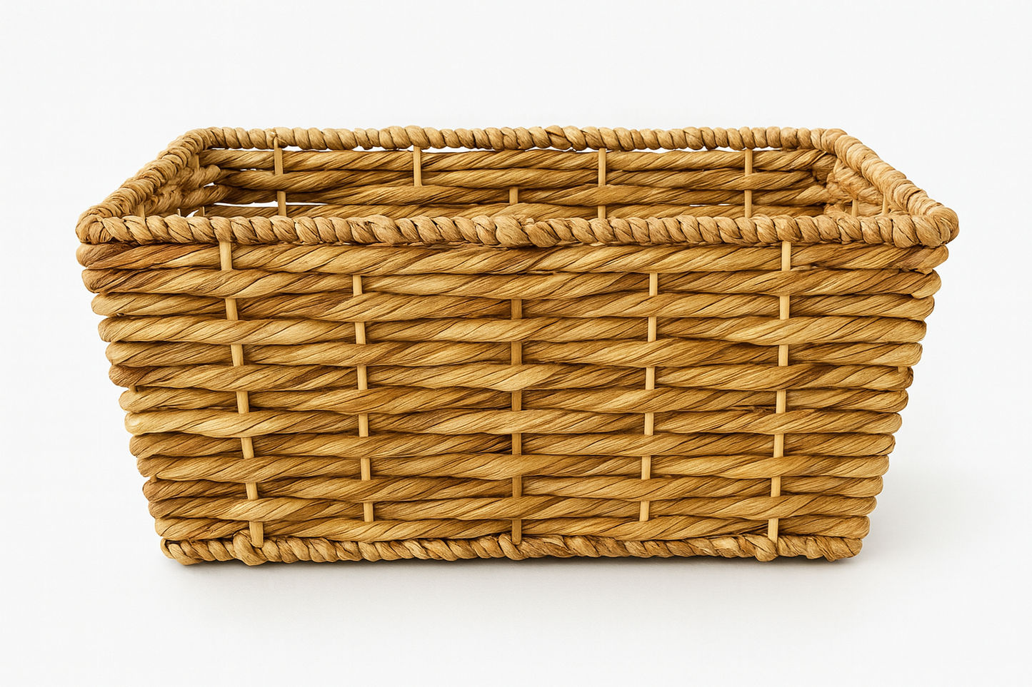 Eden Grace Acacia Wood Kitchen Gift Basket, 11-Piece – Wicker Storage Basket with Mini Planter, 3 Wooden Serving Trays, Cutting Board, 5 Utensils & 3-Section Tray