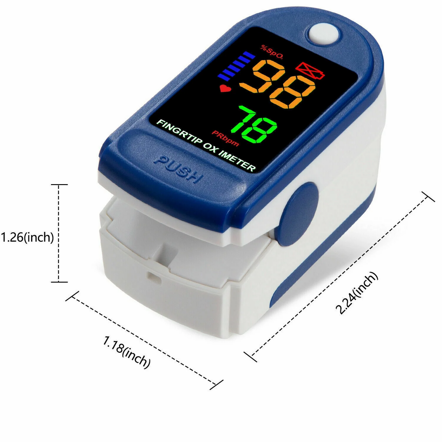 Finger Tip Pulse Oximeter, SpO2 Heart Rate Pulse Oximeter Monitor Blood Oxygen Saturation