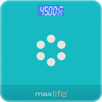 Max Life - Bathroom Scale, Highly Accurate Digital Body Weight Scale,  Step-On Technology, LED Display, Sturdy 6mm Tempered Glass, 400lb/180kg