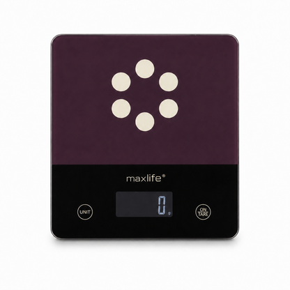 Max Life High Precision Kitchen Scale with Liquid Measurement - Large 10kg / 22lb