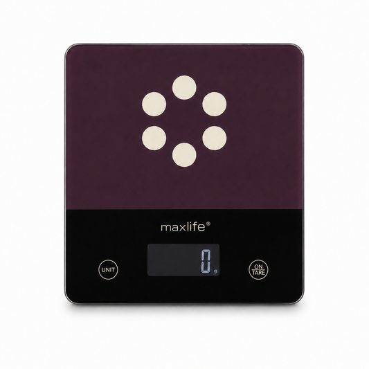 Max Life High Precision Kitchen Scale with Liquid Measurement - Large 10kg / 22lb