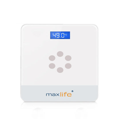 Max Life - Bathroom Scale, Highly Accurate Digital Body Weight Scale,  Step-On Technology, LED Display, Sturdy 6mm Tempered Glass, 400lb/180kg