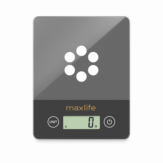 Max Life Digital Scale -Tempered Glass, High Accuracy, Tare, Multi-Unit Measurement Kitchen  Scale