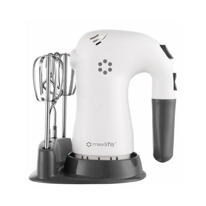 Max Life Hand Mixer with Convenient Beater Stand – 5-Speed Electric Mixer with 150W Power