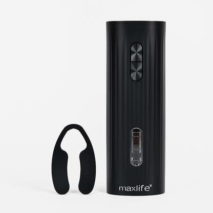Max Life Electric Wine Opener - Stainless Steel Battery-Operated Wine Bottle Opener with Vacuum Wine Saver Pump, Drip-Free Pourer, and Foil Cutter