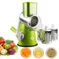 Premium Rotary Cheese Grater, Manual Cheese Grater with Handle, Handheld Vegetables Slicer Cheese Shredder with Rubber Suction Base, 3 Stainless Drum Blades Included, Easy to Use and Clean