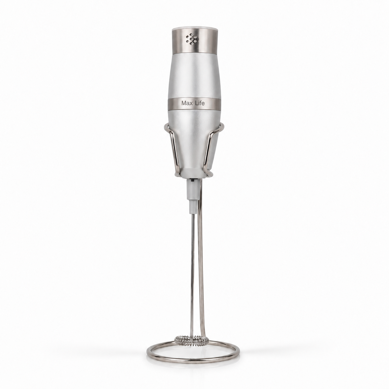 Max Life Premium 1900 RPM Hand Electric Milk Frother - Stainless Steel Frother / Mixer & Egg Beater with Stand for Coffee, Lattes, and Cooking