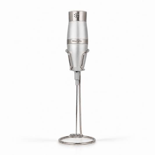 Max Life Premium 1900 RPM Hand Electric Milk Frother - Stainless Steel Frother / Mixer & Egg Beater with Stand for Coffee, Lattes, and Cooking