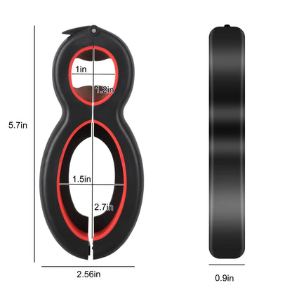 Max Life 6 in 1 Multi Opener Jar Bottle Can Opener for Weak Hands, Non-Slip, Easy Grip for Seniors and Arthritic Hands