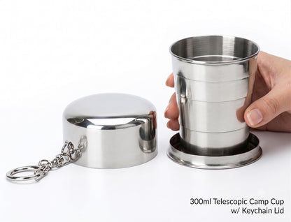 Collapsing Cup, Stainless Steel Folding Cup, for Travel, Portable Retractable Telescopic Collapsible