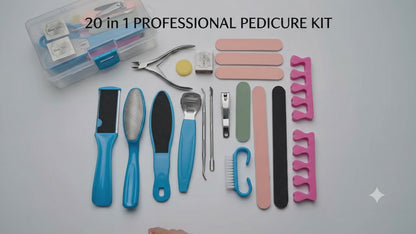 Max Life - Professional Stainless Steel Pedicure Tools Set 20 in 1, Foot Care Kit