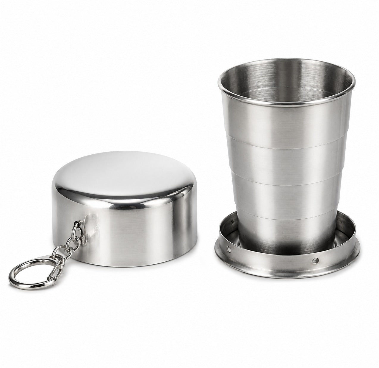 Collapsing Cup, Stainless Steel Folding Cup, for Travel, Portable Retractable Telescopic Collapsible