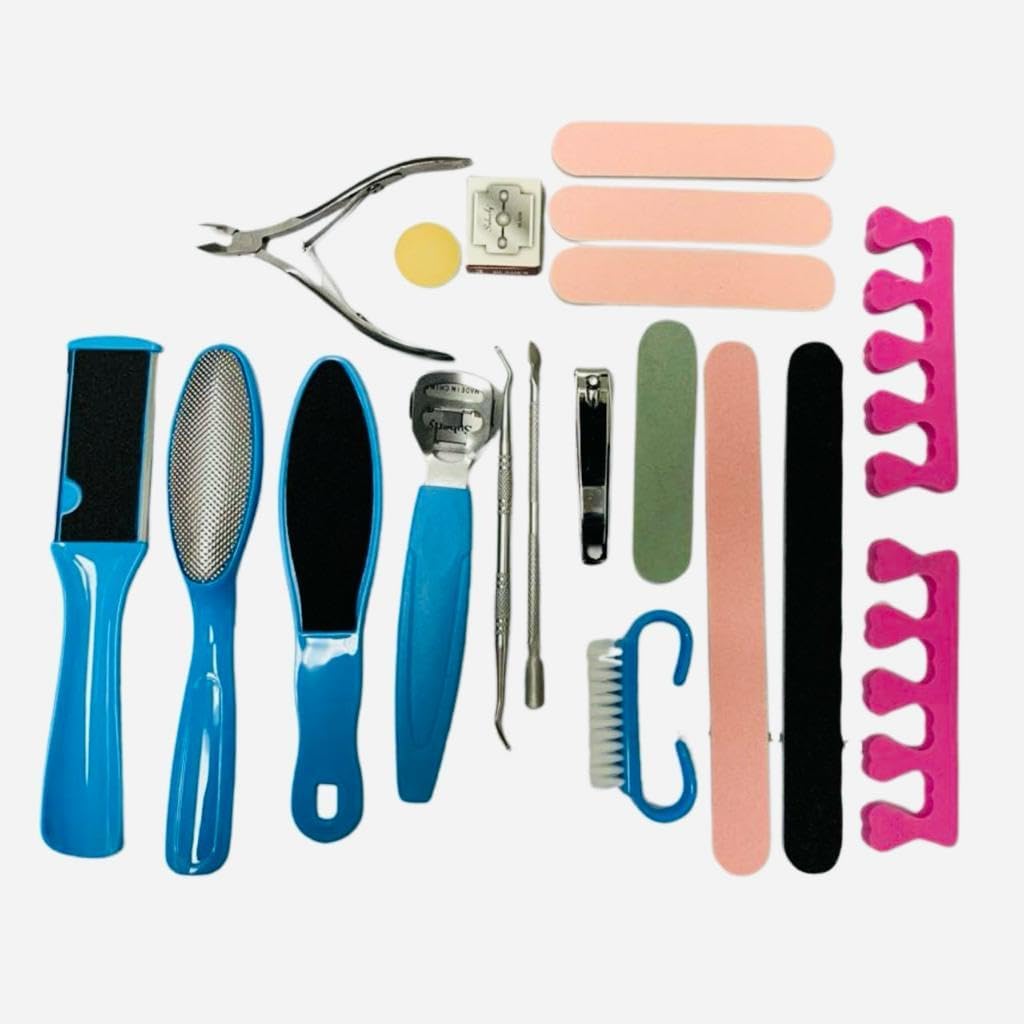 Max Life - Professional Stainless Steel Pedicure Tools Set 20 in 1, Foot Care Kit