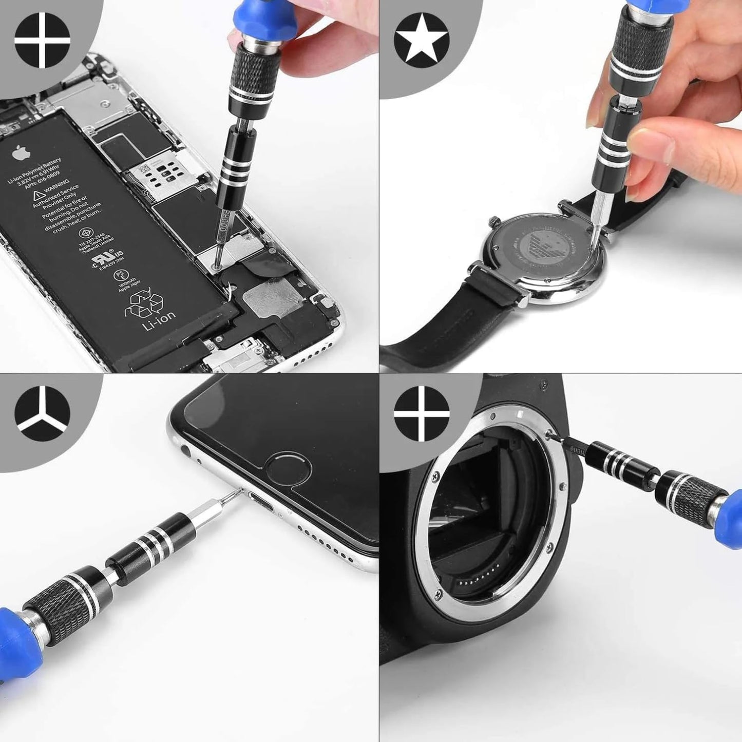 Max Life - Precision Screwdriver Set,60-Piece Electronics Precision Screwdriver In 1 With 56 Bits Multi-Type Magnetic Screwdriver Kit, Stainless Steel Professional Repair Tools Kit For Phone, Laptop, PC, Camera